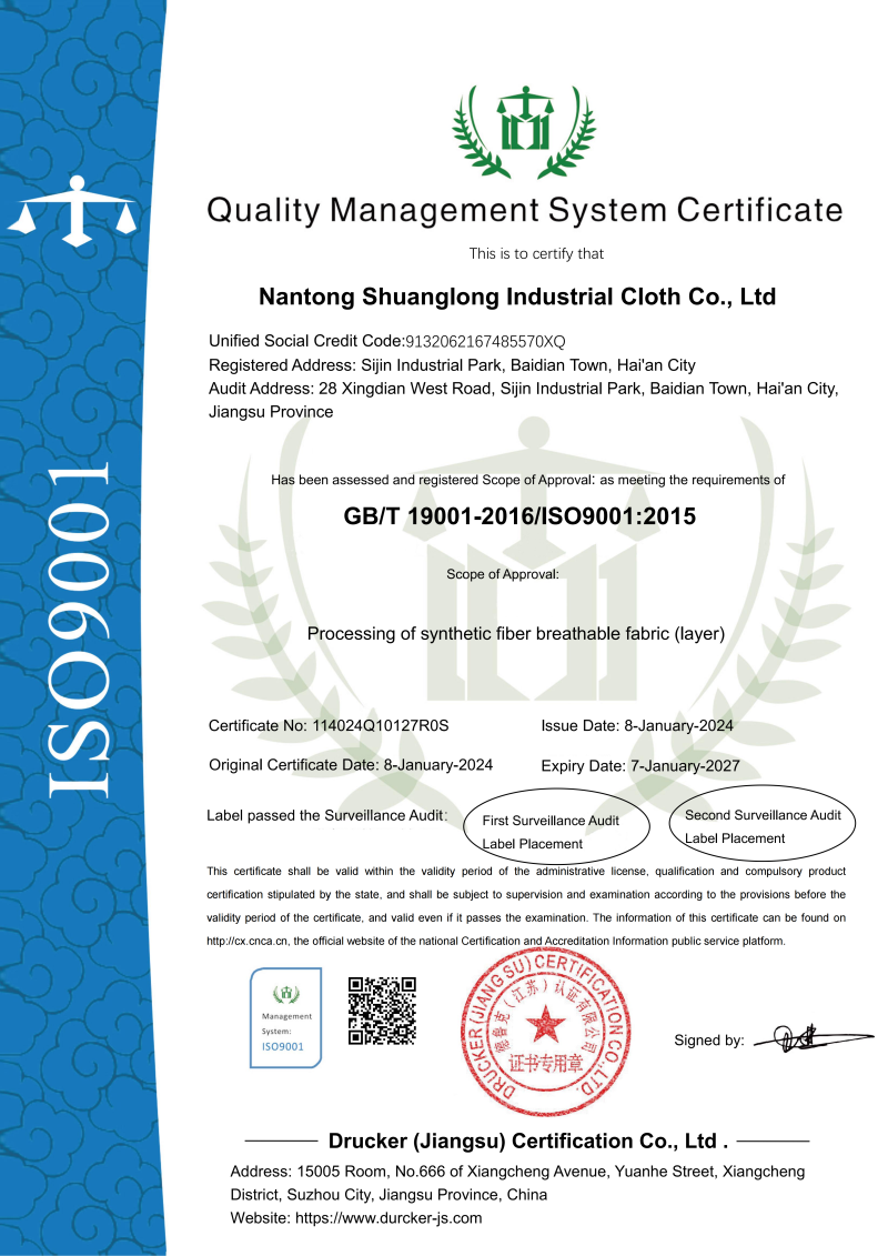 ISO9001 Quality System Certification