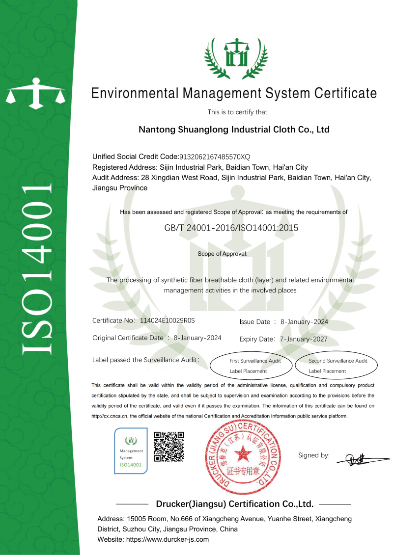 ISO14001 Environment System Certification