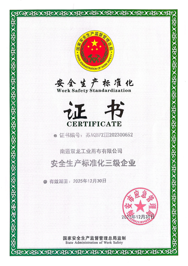 Safety production standardization Certification